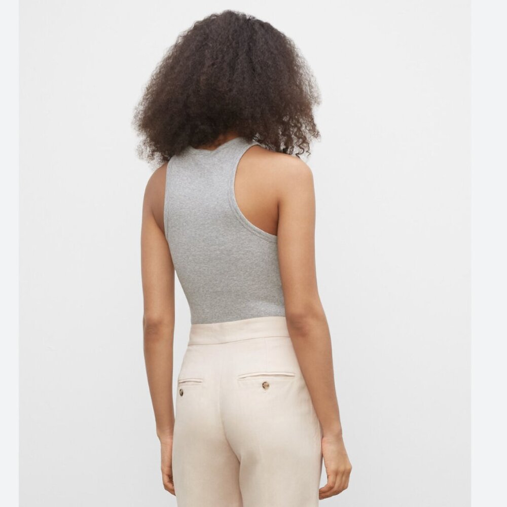 Club Monaco Racerback Ribbed Tank in Gray